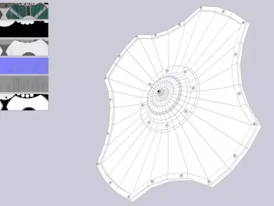 Viking shield Low-poly 3D model 6