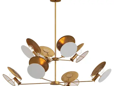 Antique Brass Osiris Chandelier by Luxdeco 3D model