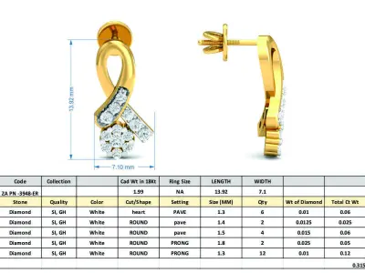 Women Earring  3D print model