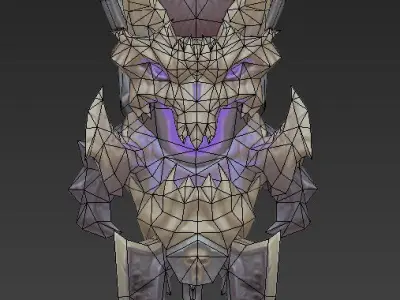  shield Low-poly 3D model