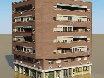 Photorealistic Low Poly Building 3D model buy