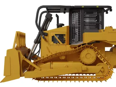 Bulldozer CAT D6 GC Low-poly 3D model