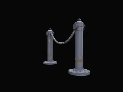 3d High Render Cable Barrier Service For Public Place 3D model purchase