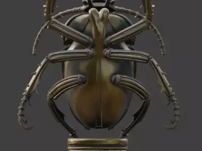 Cybernetic Scarab Beetle 3D Model Analysis 3D model purchase