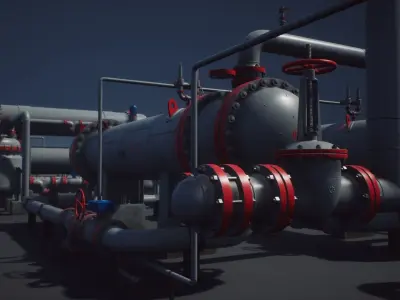 Industrial Vessels PACK Unreal Engine Game Ready Low-poly 3D model