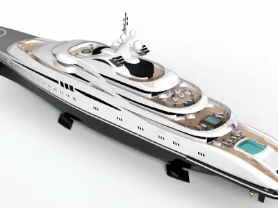 Willie Love Luxury Yacht Dynamic Simulation 3D model