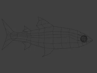 Low Poly Fish Model Free Game Ready Customizable Free low-poly 3D model
