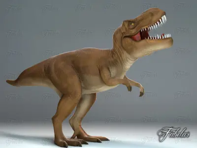 Tyrannosaurus Rex Low-poly 3D model 13