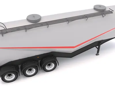 Cement Trailer 3D model