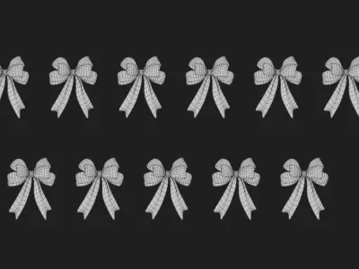 Cartoon Bow Low-poly 3D model purchase