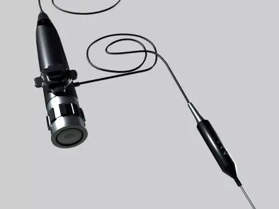 Medical Endoscope Low-poly 3D model