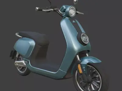 Stylized Electric Scooter 3D Model 3D model