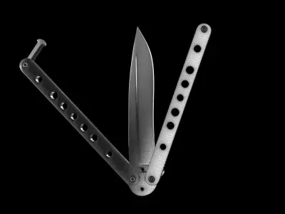 Butterfly knife Free low-poly 3D model