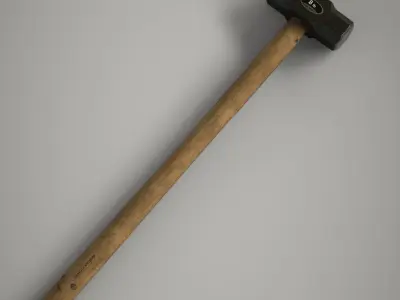 Sledge Hammer Low-poly 3D model order