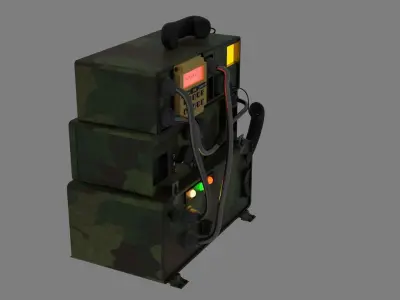 3d military radio  Free low-poly 3D model