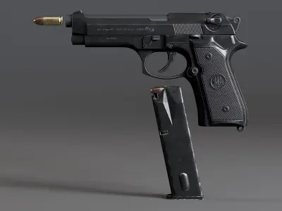 Pistole Beretta M9 3D model