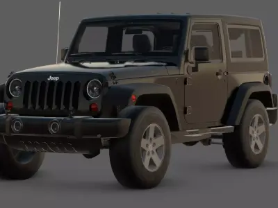 2007 Jeep Wrangler Rubicon 3D Model  The Ultimate Off-Road Legen Low-poly 3D model