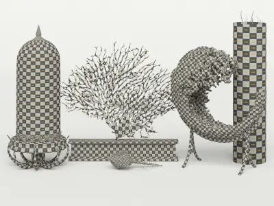 Marine decorative set 02 3D model