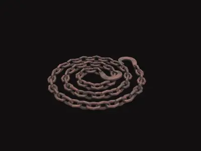 Medieval Chain Low-poly 3D model