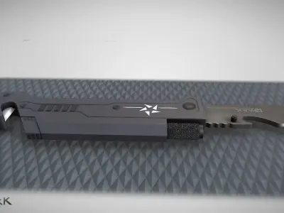 Combat Knife Low-poly 3D model 4