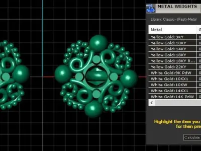 ANTIQUE FASHION EARRING 3D PRINTABLE MODEL 3D print model