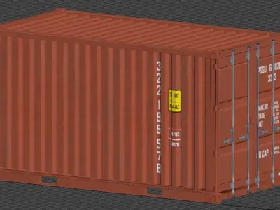 Sea Cargo Metal Container 3D model