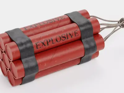 Dynamite V3 - Multi-Stick Explosive TNT Bundle 3D model