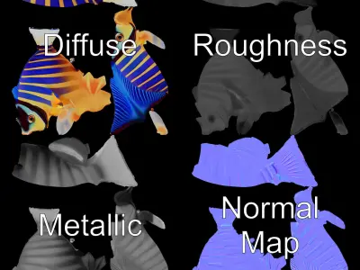 Colorful Tropical Fish Model Pack Low-poly 3D model