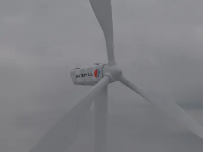 Wind Turbine Low-poly 3D model 9