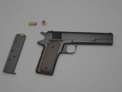 Colt 1911 Low-poly 3D model