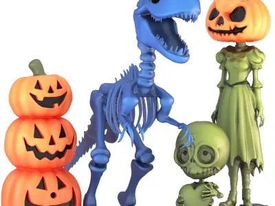 Halloween decoration 02 3D model