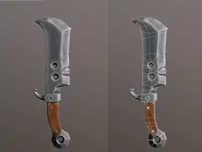 Grey Choppa Low-poly 3D model