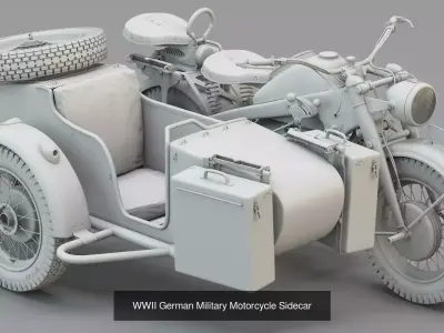 WWII German Light Vehicles Collection 3 Models 3D Model Pack
