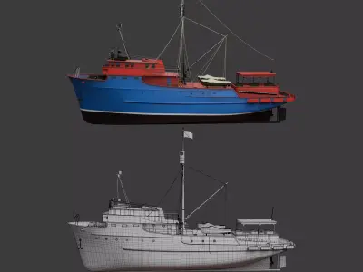 Fishing Boat 02 3D model