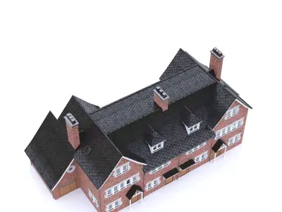 English Brick House 04 Low-poly 3D model