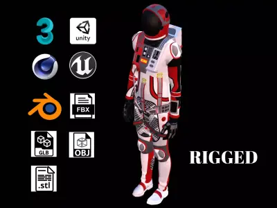 Astronaut Spacesuit Spain 3D model