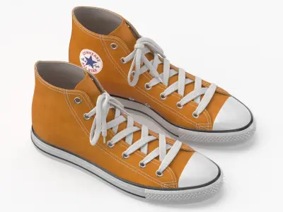 Basketball Shoes Orange 3D model
