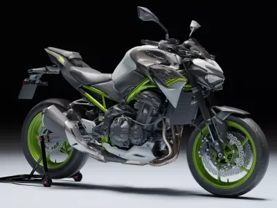 Kawasaki Z900 2021 Low-poly 3D model
