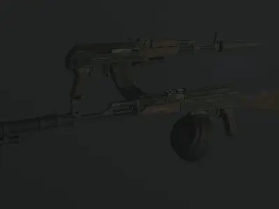 AKM-AKMS modified Low-poly 3D model