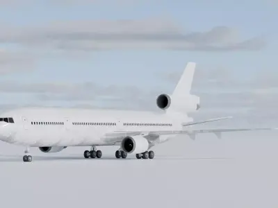 McDonnell Douglas MD-11 3D Model Low-poly 3D model