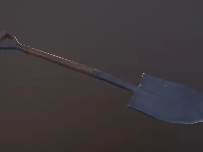 Shovel with 3 texture sets Low-poly 3D model