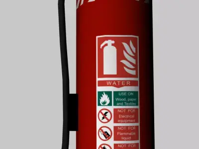 Fire extinguisher Free low-poly 3D model buy