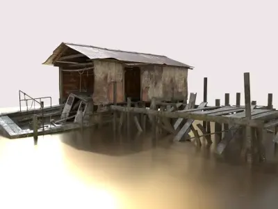 Abandoned Boathouse 3D model