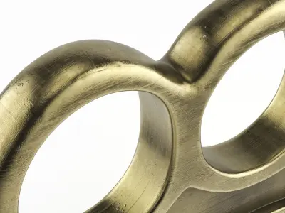 Vintage Classic Brass Knuckles Brass 3D model