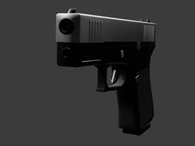 Realistic Handgun game ready 3DModel Low-poly 3D model
