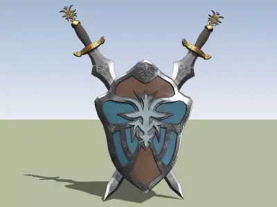 shield 04 3D model purchase