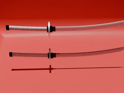 katana blanca 3D model