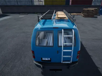 Modern generic utility van unity asset Low-poly 3D model