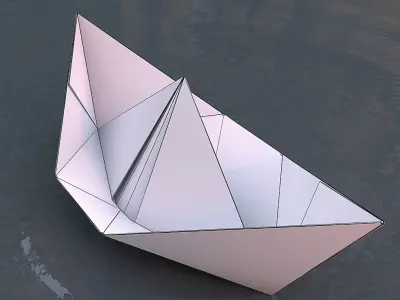 Origami - Paper boat 3D model