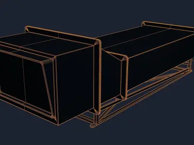 Air Conditioning Unit and Refrigeration Machine Game Ready Low-poly 3D model